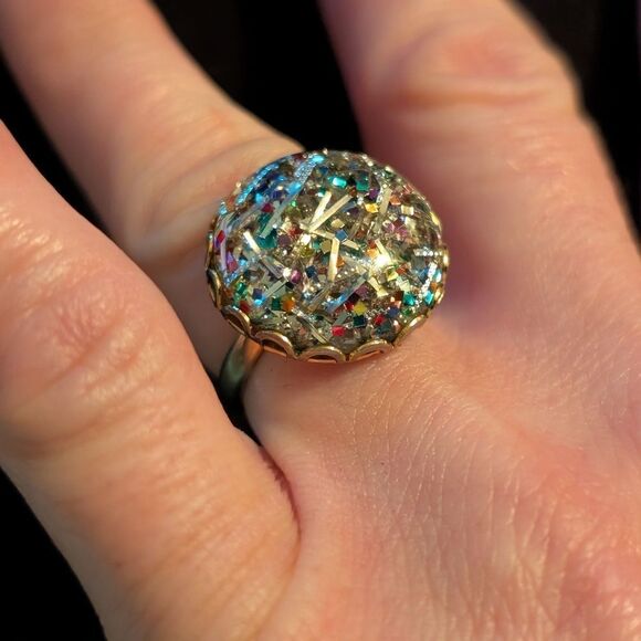 Vintage rare adjustable Sarah Coventry ring excellent condition - Picture 7 of 8